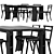 Modern Vonnegut Kraft Table Set 3D model small image 1