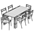 Modern Vonnegut Kraft Table Set 3D model small image 6