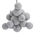 Elegant Bubble Light Chandelier 3D model small image 2