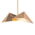 Brass Triangular Prism Pendant: Contemporary Illumination 3D model small image 1