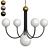 Modern 5-Light LED Chandelier 3D model small image 1