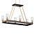 Elegant Brass & Black Island Chandelier 3D model small image 1