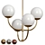 Elegant Carrie Chandeliers - Brass, Nickel, Copper 3D model small image 1