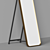 Scandi Style Brass-Framed Full-Length Mirror 3D model small image 3