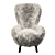 Title: Italian Fluffy Chair in Modern Guelfo Fur 3D model small image 2