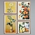 Modern Classic Set of 4 Oil Painted Picture Frames 3D model small image 2