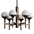 Elegant Aged Brass Chandelier 3D model small image 2