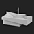 Modern Ceramic Concrete Wash Basin 3D model small image 4