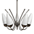 Stylish 5-Light Chandelier 3D model small image 2