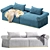 Elegant GALLIANO Sofa: Perfect Piece by Cazarina. 3D model small image 2