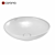 Harmony Porcelain Sink: 45x45x12cm 3D model small image 1