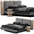 Elegant Modern Minotti Tatlin Bed 3D model small image 1