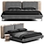 Elegant Modern Minotti Tatlin Bed 3D model small image 2