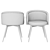 Elegant Eichholtz Chloe Dining Chair Set 3D model small image 7