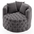 Retro Swivel Tufted Barrel Chair 3D model small image 6