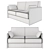 Truman Sofa Bed 3D model small image 2