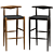 Sleek Metal Bar Stool 3D model small image 3