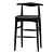 Sleek Swivel Barstool 3D model small image 4