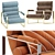 Mid Century Milo Baughman Recliner 3D model small image 3