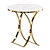 Marble & Gold Round Side Table 3D model small image 1