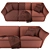 Modern Modular Sofa: Natuzzi Italia TIMELESS 3D model small image 5