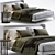 Sleek BoConcept Austin Bed 3D model small image 1