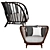 Elegant Kyoto Rattan Armchair 3D model small image 3