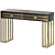 Modern Wood & Metal Console Table 3D model small image 1