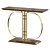 Modern Wood Top Console Table with Storage 3D model small image 1