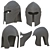 Medieval Armor Barbuta Helmet 3D model small image 7