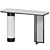 Sleek Stone Top White Gold Console 3D model small image 1