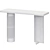 Sleek Stone Top White Gold Console 3D model small image 3
