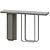 Sleek Marble & Metal Console 3D model small image 3