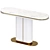 Sleek White Marble Console 3D model small image 1