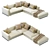 Modern Arflex Rendezvous Sectional 3D model small image 4