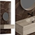 Elegant Wood & Marble Bathroom. 3D model small image 1