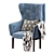 Chelsea Classic Armchair: Elegant Design 3D model small image 2