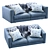 Arflex Rendezvous Small Leather Sofa 3D model small image 3