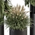 Black Pot Plant Set - Indoor Plant Set with Round Stand 3D model small image 2