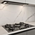 Sleek Black & Gray Marble Kitchen 3D model small image 3