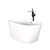 Modern Freestanding Acrylic Bath - BelBagno BB202 3D model small image 4