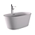 Modern Freestanding Acrylic Bath - BelBagno BB202 3D model small image 6
