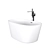 Modern Freestanding Acrylic Bath - BelBagno BB202 3D model small image 8