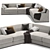 Modern Minotti L-Shaped Sofa 3D model small image 1