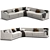 Modern Minotti L-Shaped Sofa 3D model small image 2