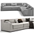 Modern Minotti L-Shaped Sofa 3D model small image 3