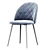 Elegant Velvet Chair 3D model small image 3