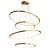 Swirl Gold LED Chandelier 3D model small image 1