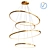 Swirl Gold LED Chandelier 3D model small image 4