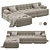 Title: Versatile Eichholtz Dean 2-Tone Modular Sofa 3D model small image 1